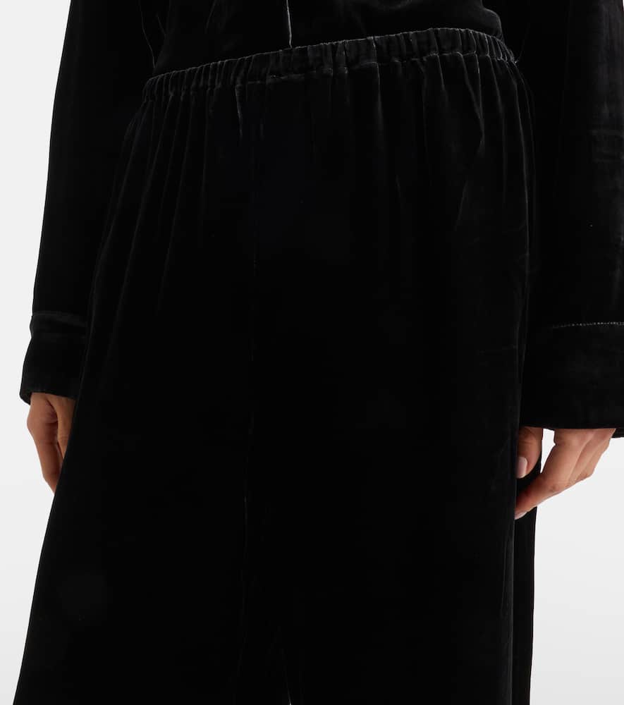 Austin velvet wide-leg pants