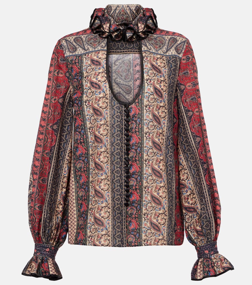 Paisley cotton mousseline blouse