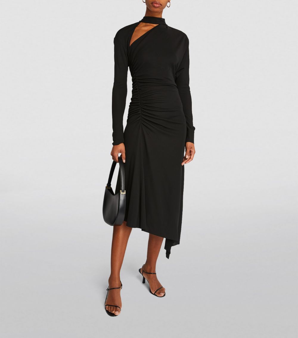 Vb Asymmetric Midi Dress