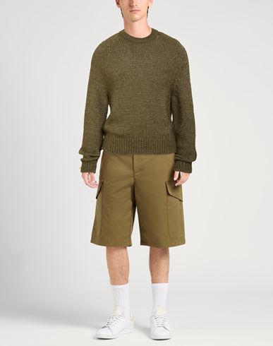 Man Sweater Military green Size 36 Silk, Wool