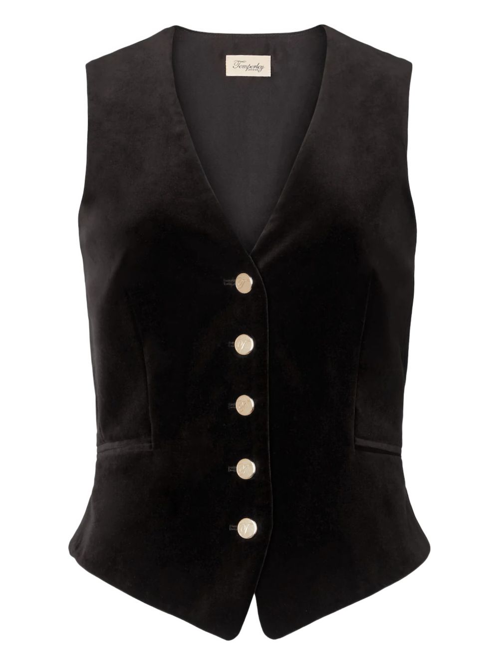 Velvet waistcoat - Black