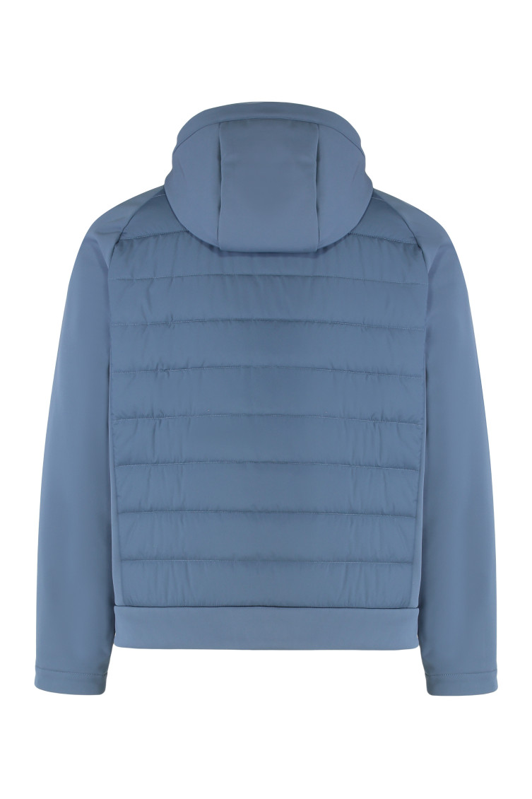 Technical Fabric Jacket With Zip And Hood