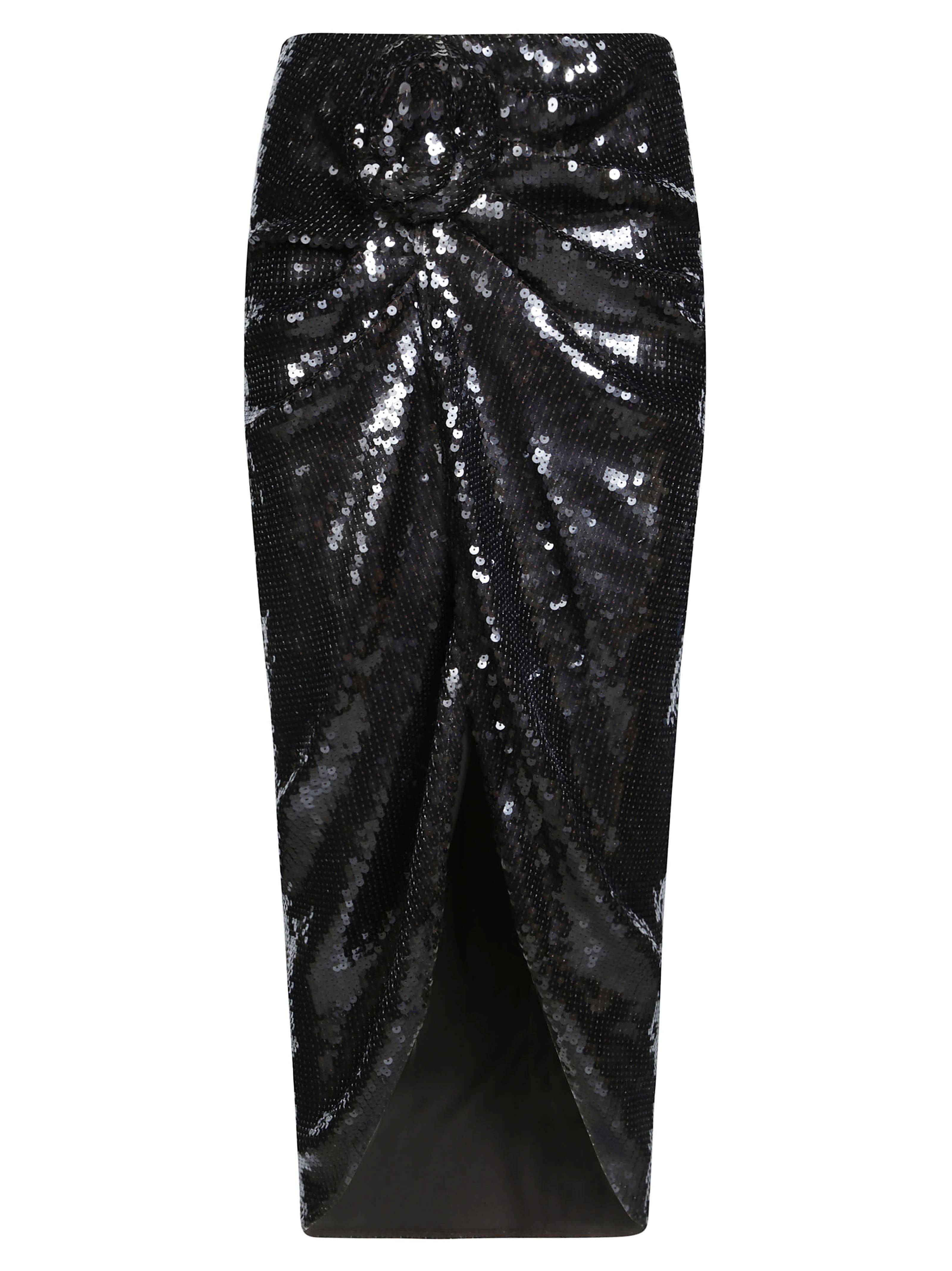 Sequined Knot Mini Skirt