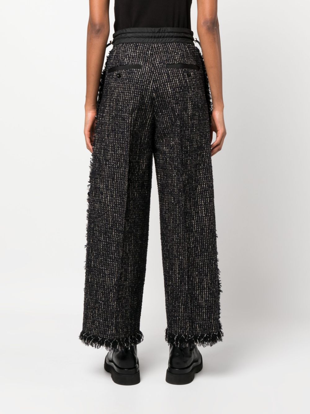 - Wide Leg Tweed Trousers