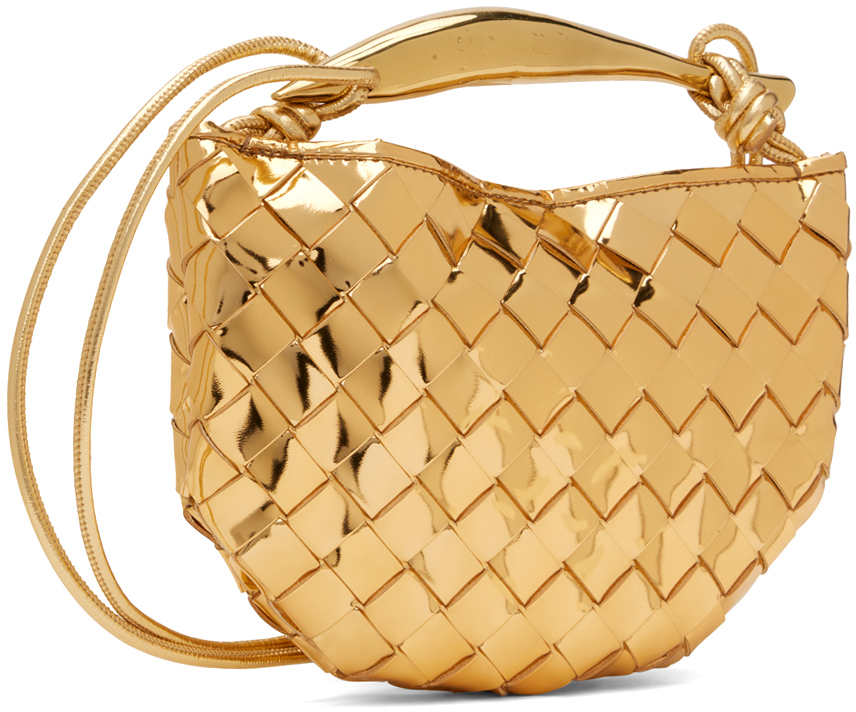 Bottega Veneta Gold Mini Sardine Bag