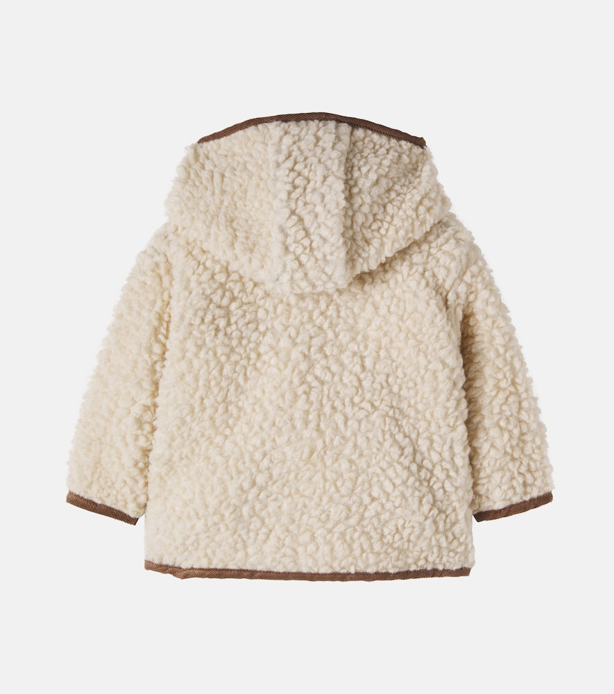 Baby hooded plush jacket