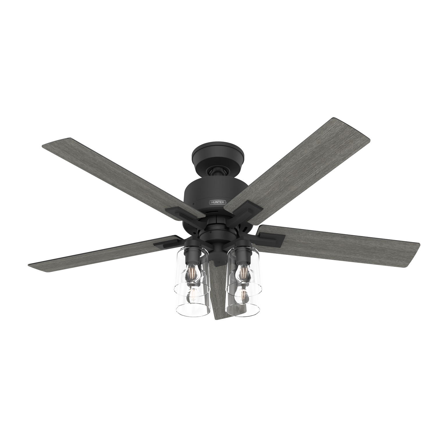 Matte Black 52"Ceiling Fan from the Techne Collection