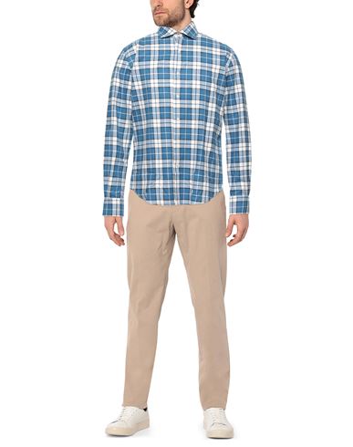 Man Shirt Blue Size L Cotton