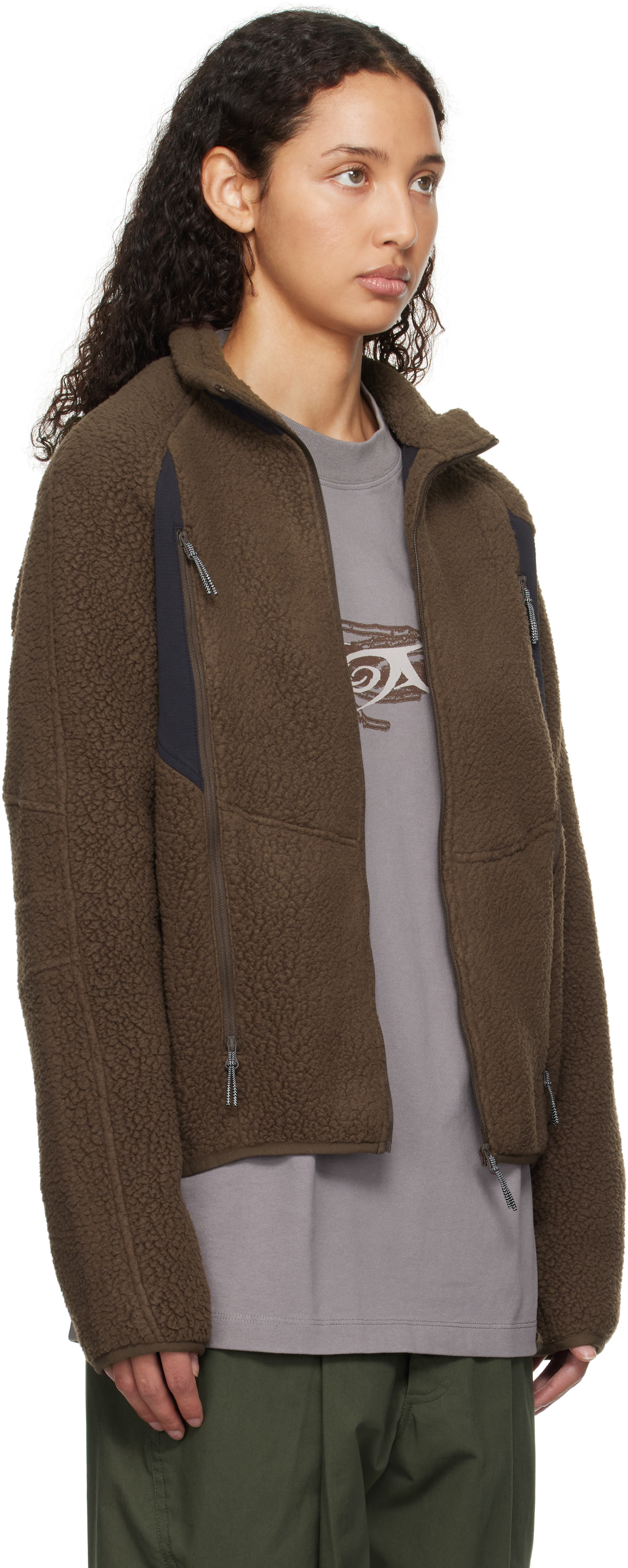 ROA Brown Polartec Fleece Jacket