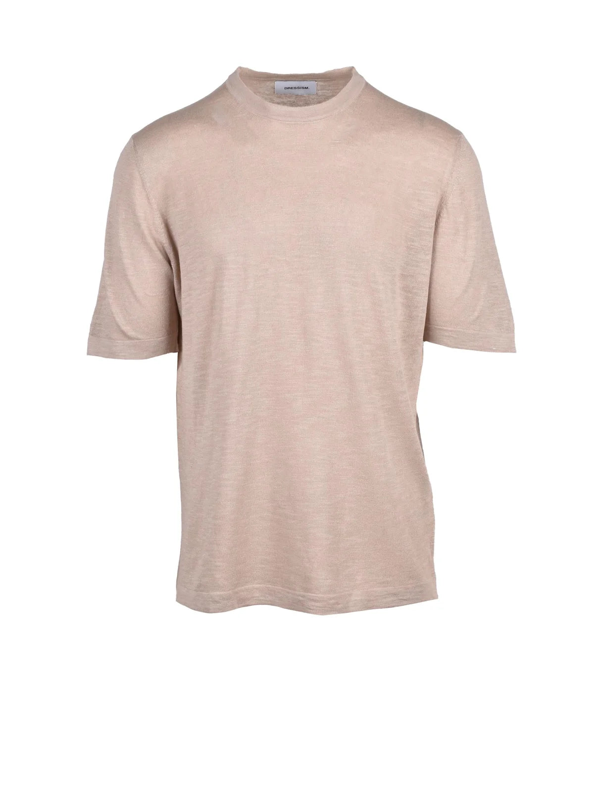 Beige Linen Cotton Knit Top