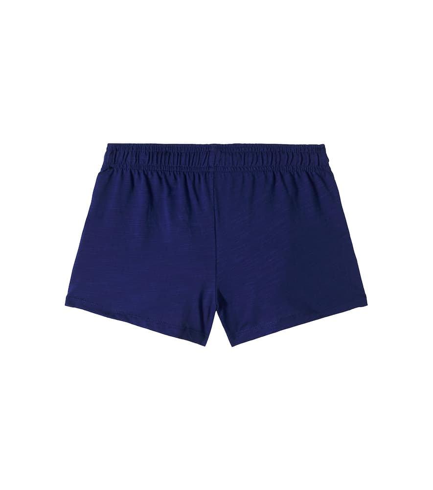 Embroidered cotton jersey shorts