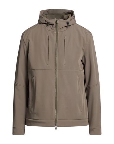 Man Jacket Military green Size L Polyester, Elastane