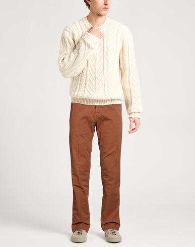 Man Pants Brown Size 40 Cotton, Elastane