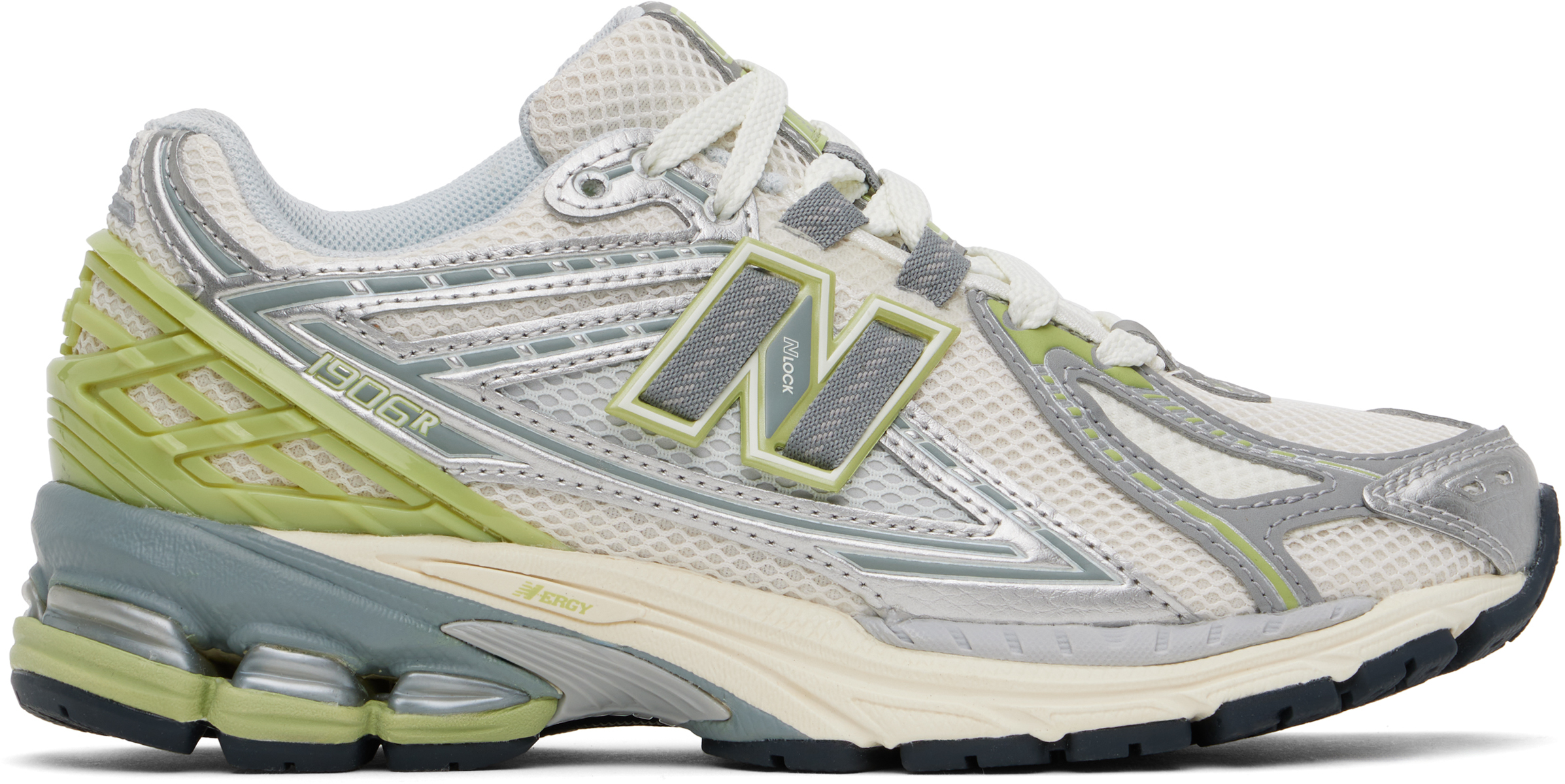 New Balance Off-White & Green 1906R Sneakers