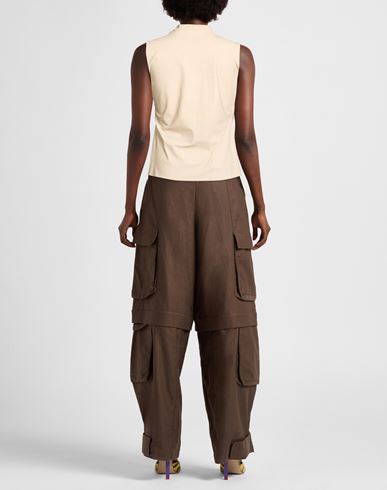 Woman Top Beige Size 10 Polyamide, Elastane