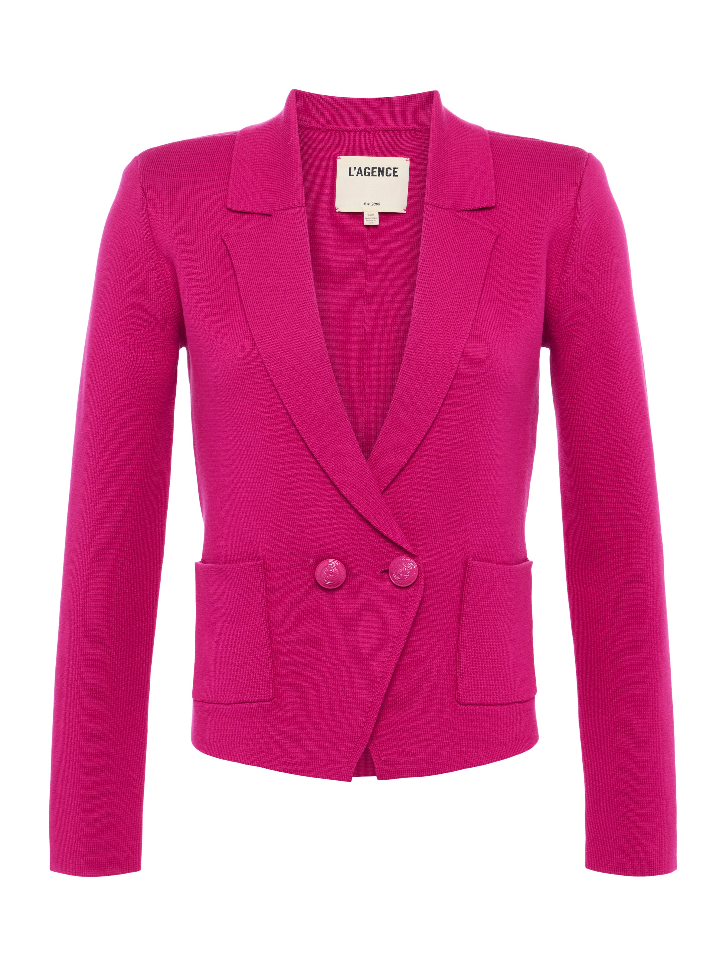 Sofia Knit Blazer In Ruby