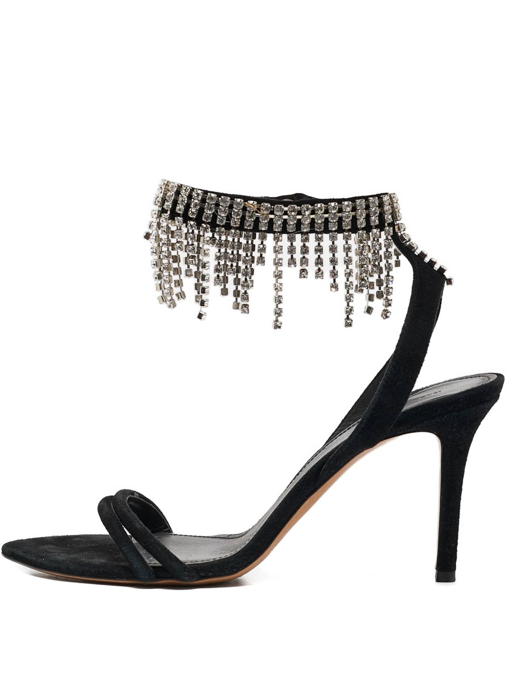 110mm crystal-embellished heeled sandals - Black