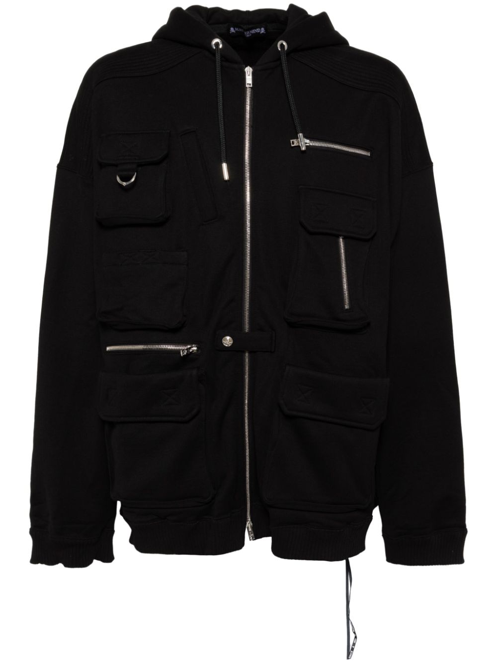 Multi-pocket hoodie - Black