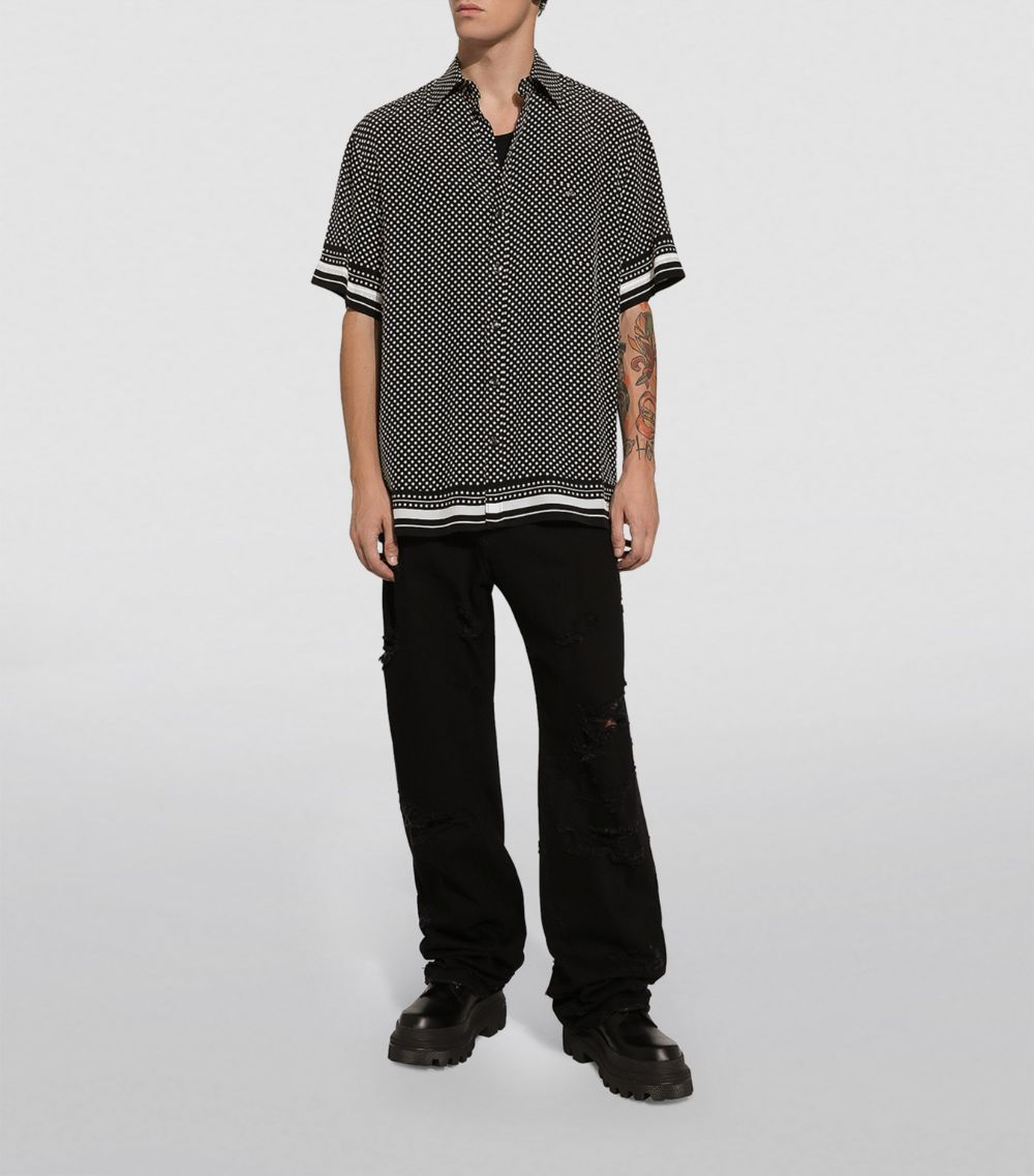 Silk Polka-Dot Shirt