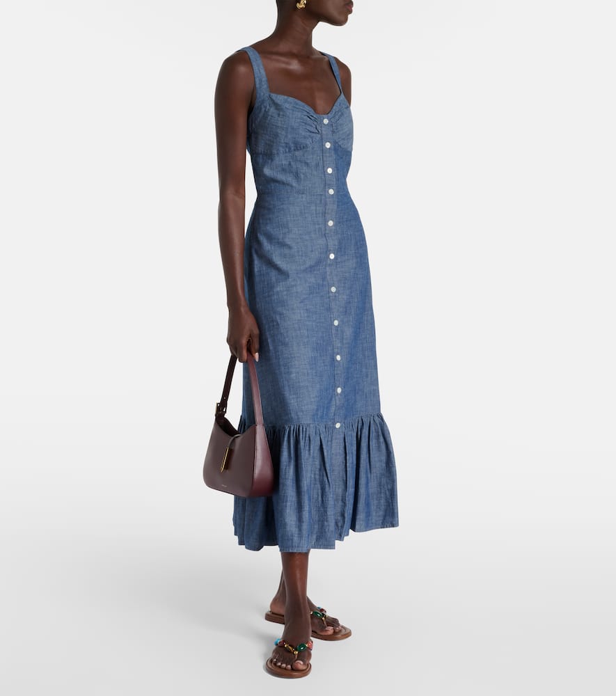 Cotton chambray maxi dress