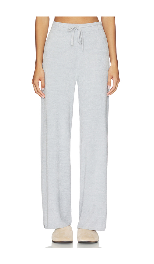 Barefoot Dreams CozyChic Ultra Lite Tie Waist Relaxed Pant in Baby Blue. M. Also in