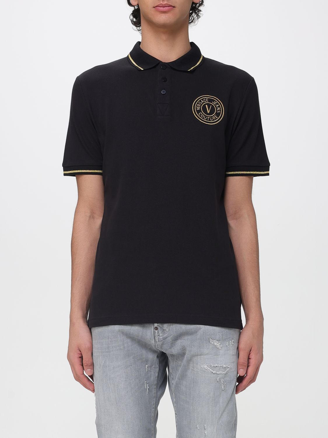 Polo Shirt Men color Black