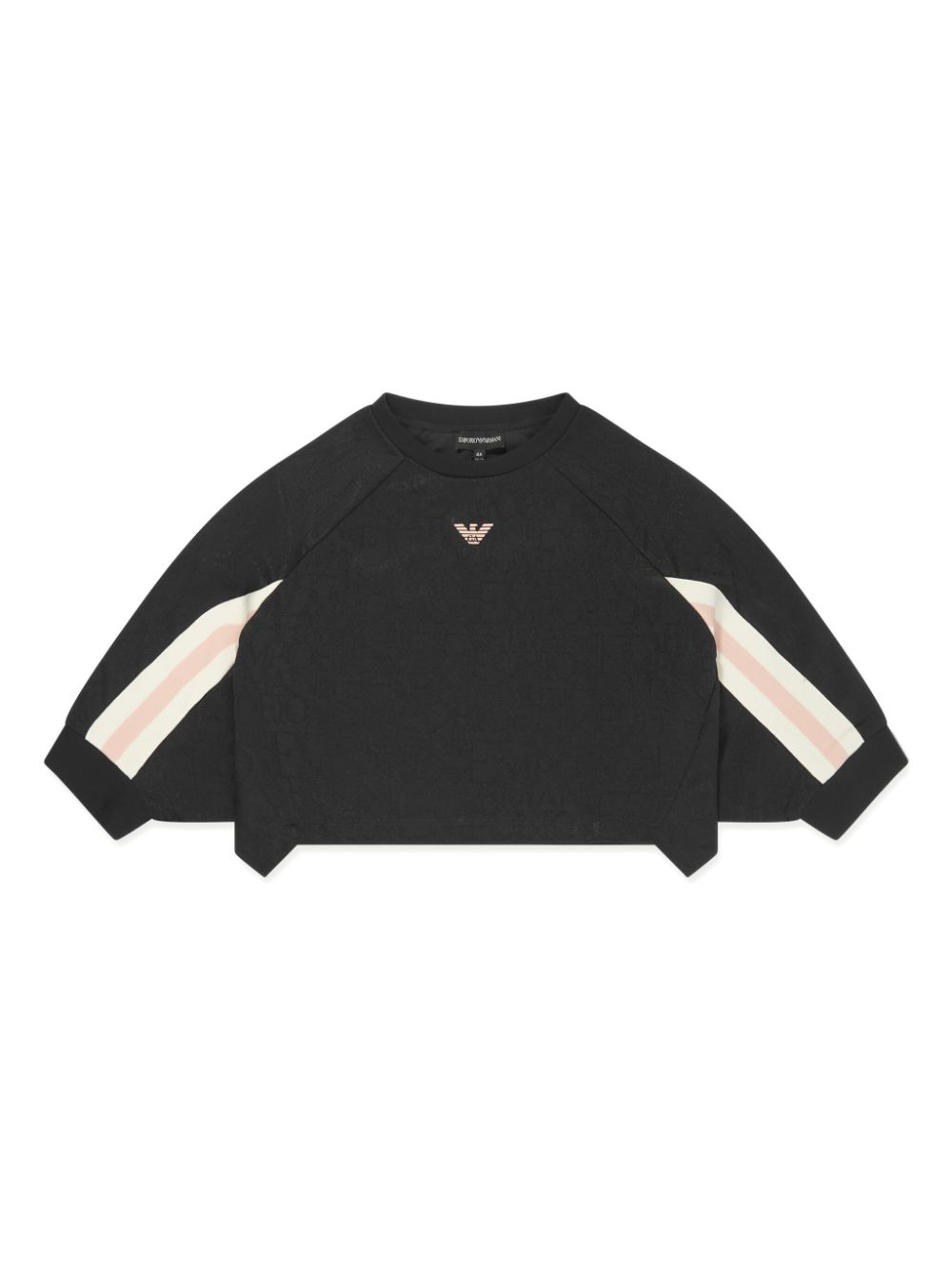 Logo-jacquard cropped sweatshirt - Blue