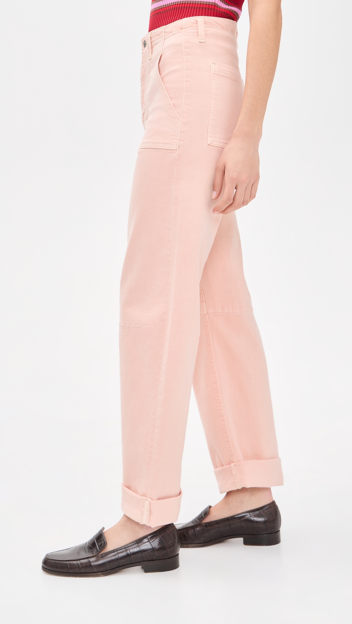 Utility Soft Double Cuff Jeans Peachy