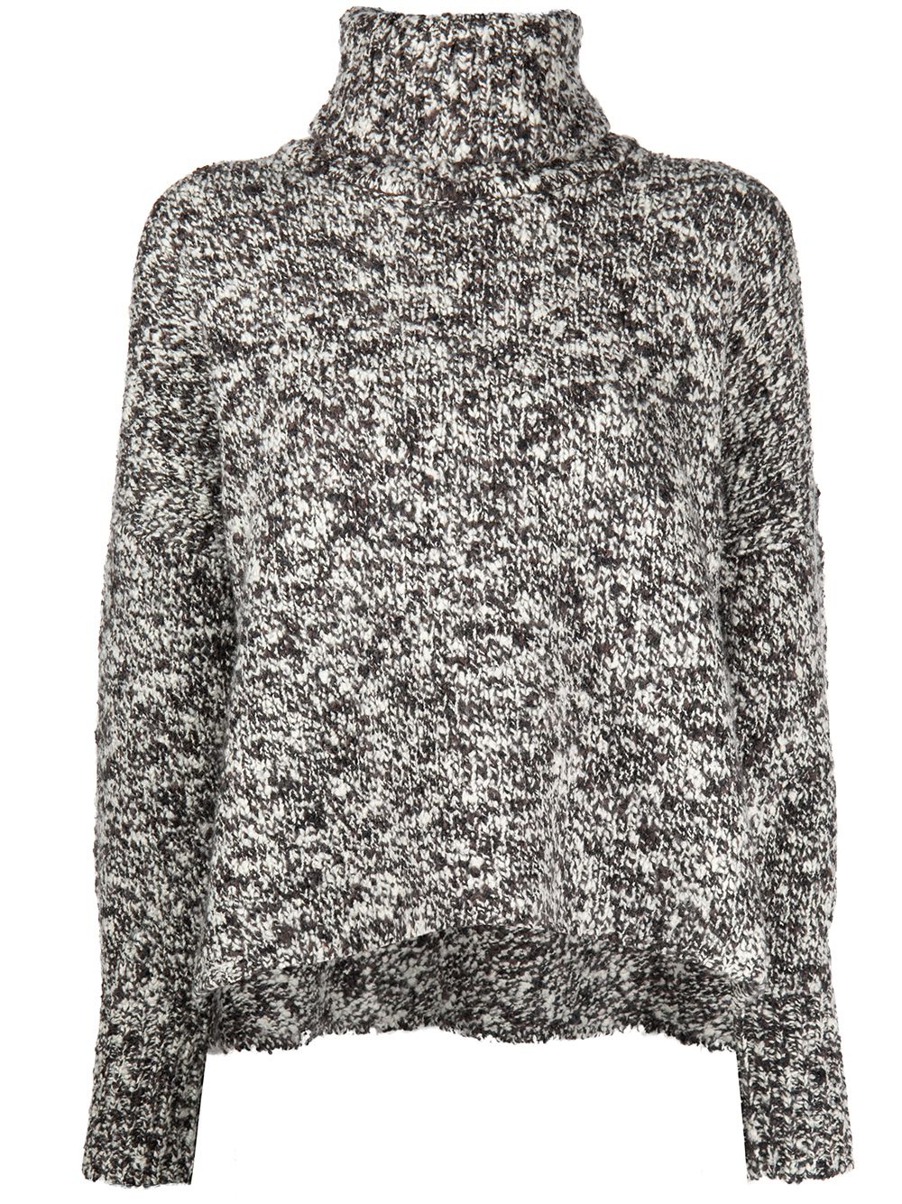 Bouclé wool turtleneck jumper - White