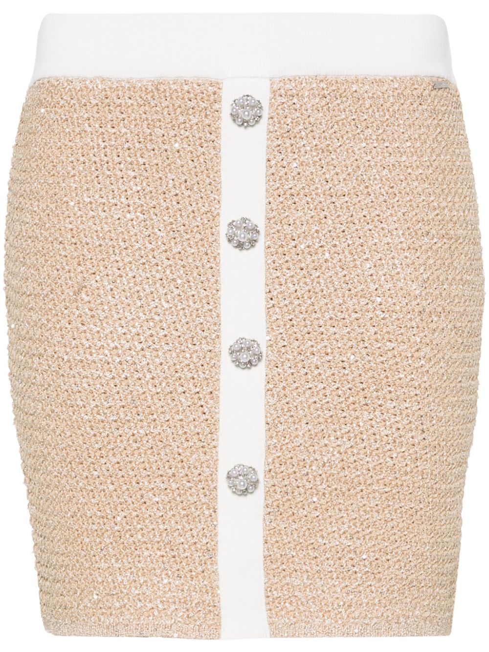 Bouclé mini skirt - Blue