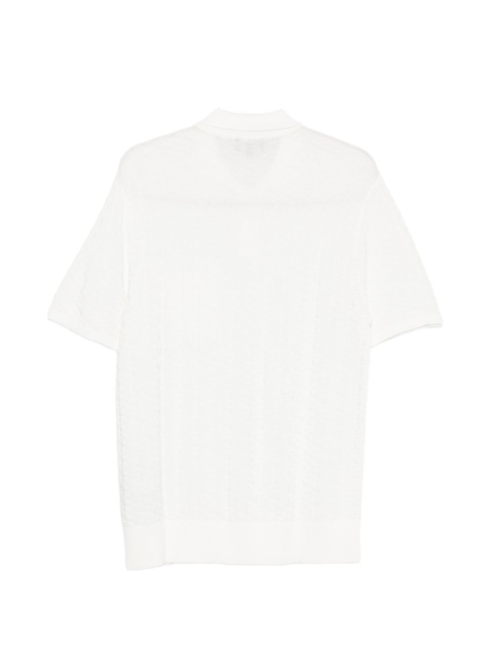 Knitted Cotton Polo — white