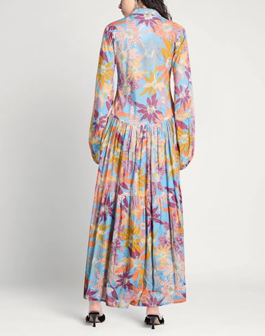 Woman Maxi dress Light blue Size L Cotton
