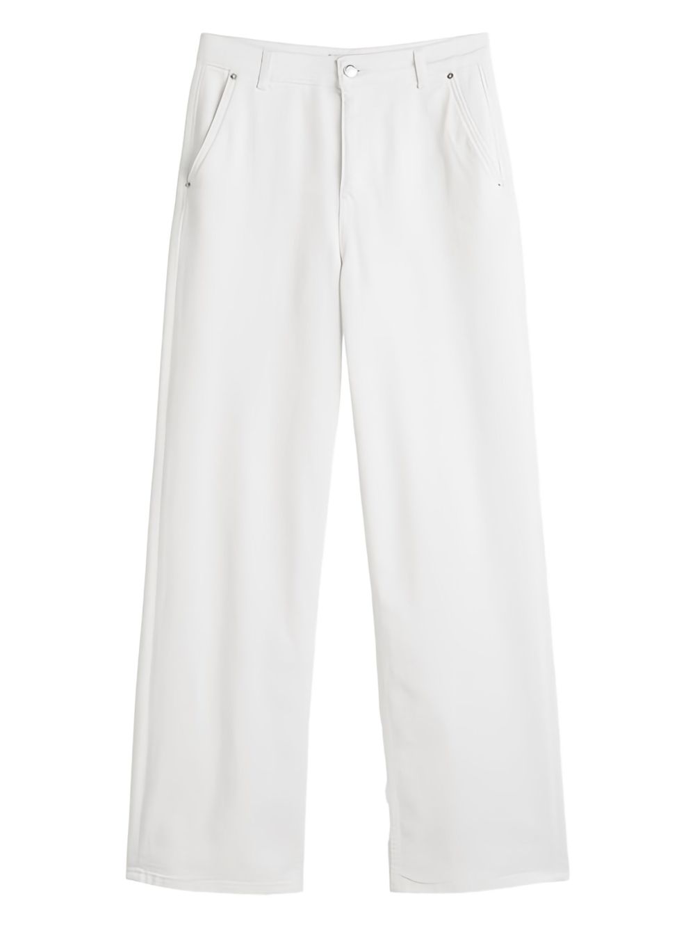 Logo-patch jeans - White