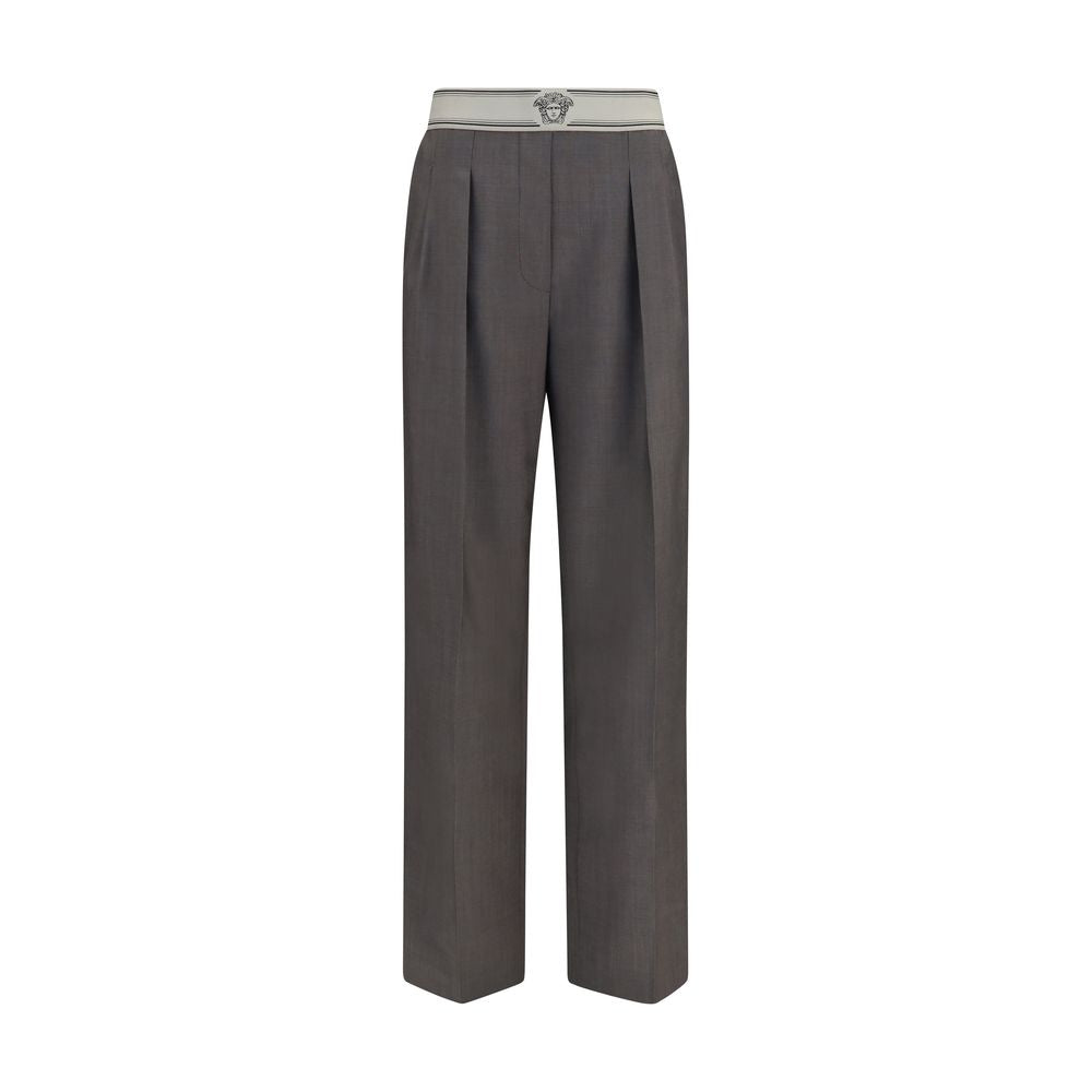 Merino Wool and Mohair Blend Trousers — Gray