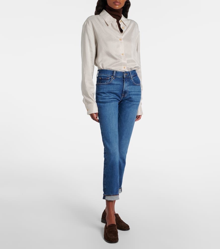 Kimmie Straight mid-rise slim jeans