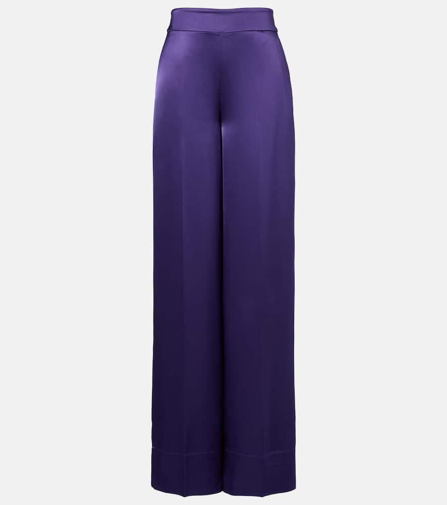 Dijon satin wide-leg pants