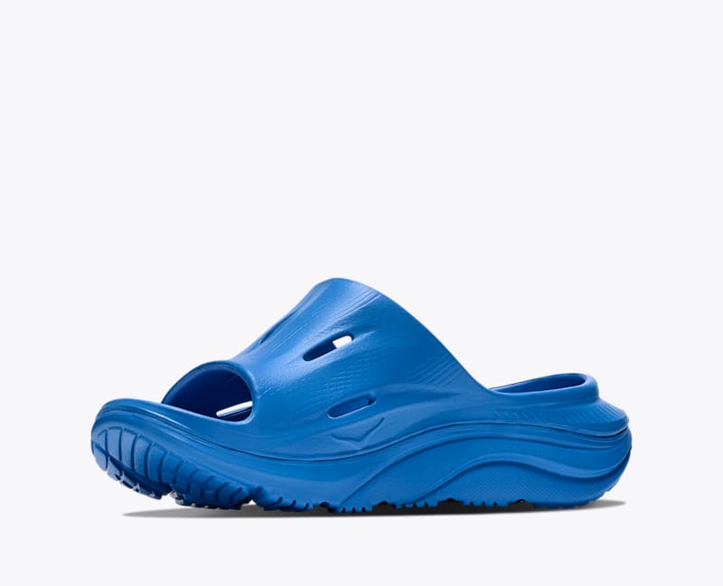 HOKA ORA Recovery Slide 3 Shoes in Virtual Blue/Virtual Blue