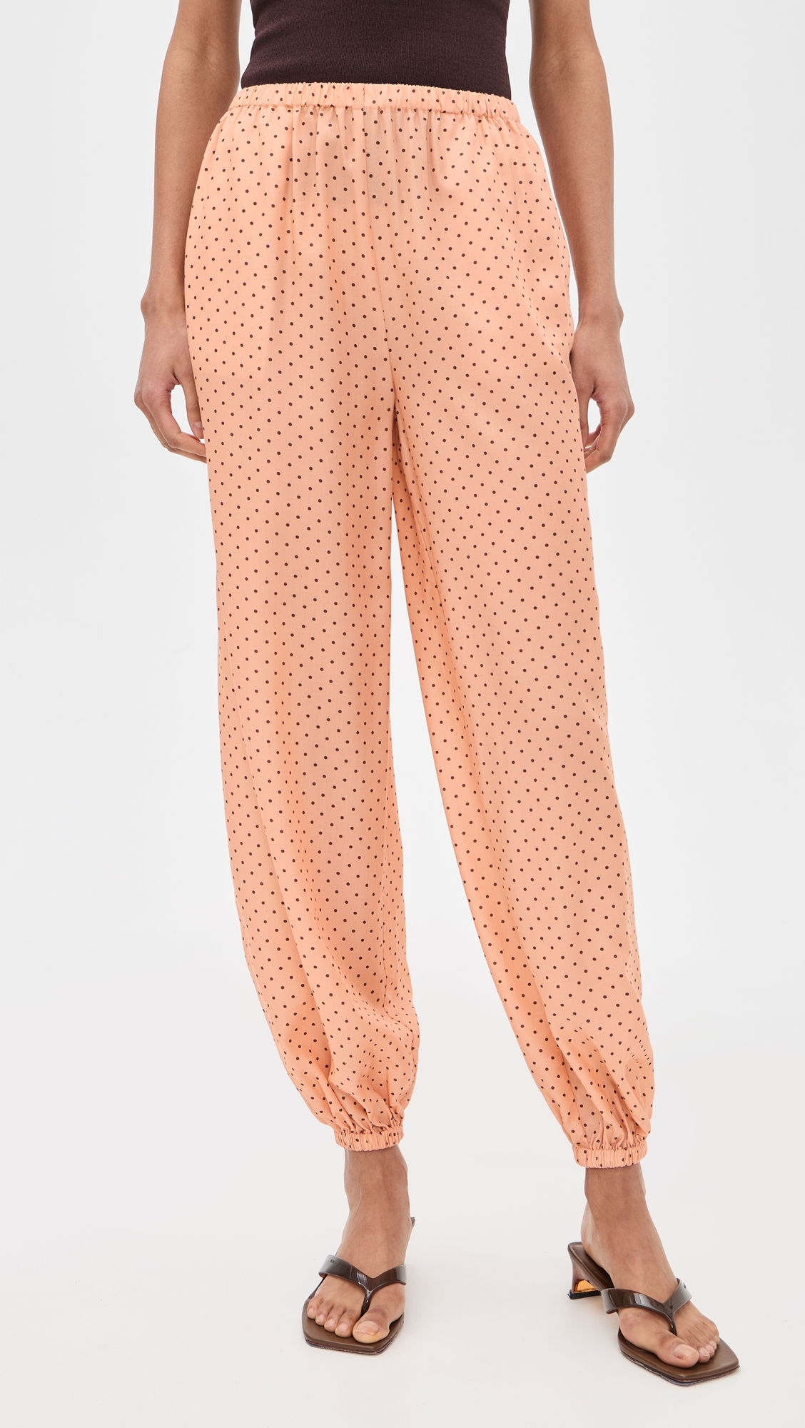 Evie Balloon Pants Tangerine Polka Dot
