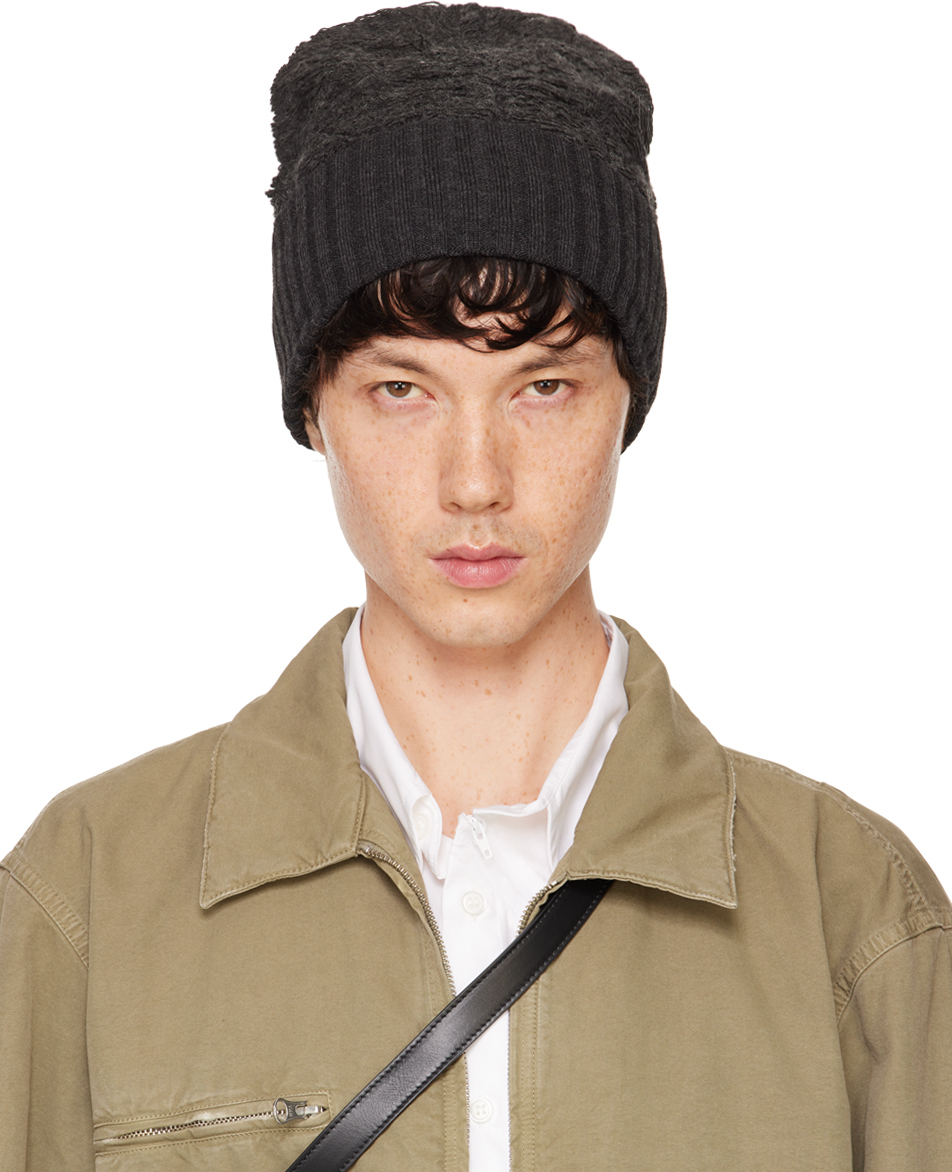 MM6 Maison Margiela Gray Acrylic & Virgin Wool Beanie