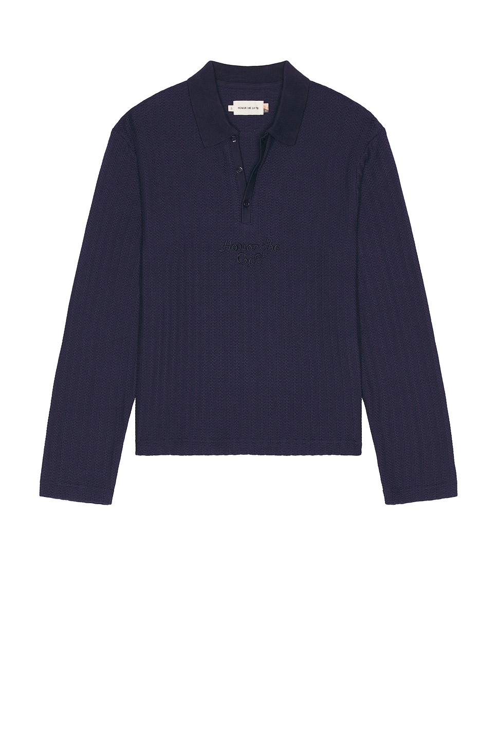 Honor The Gift Long Sleeve Knit Polo in Ivory