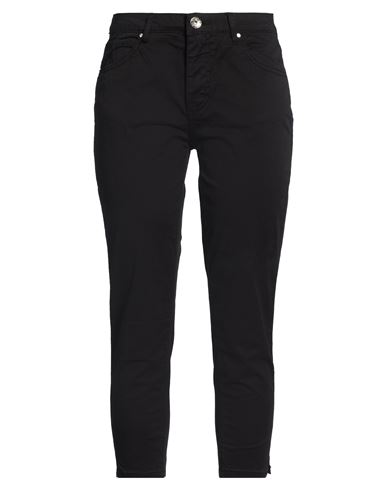 Woman Pants Black Size 24 Cotton, Elastane
