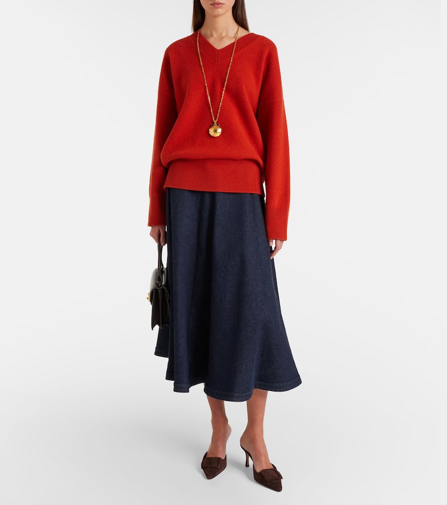 Varda denim midi skirt