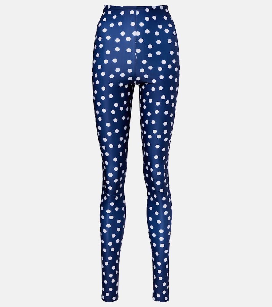 Polka-dot jersey leggings