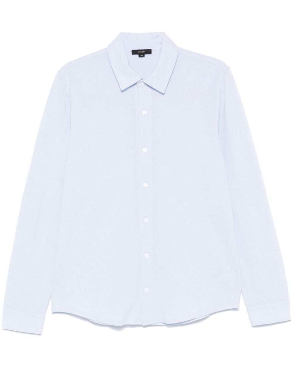 Longsleeved piqué-cotton polo shirt - Blue