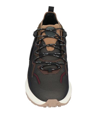 Tod's No_code Man Sneakers Military green Size 7.5 Leather, Textile fibers