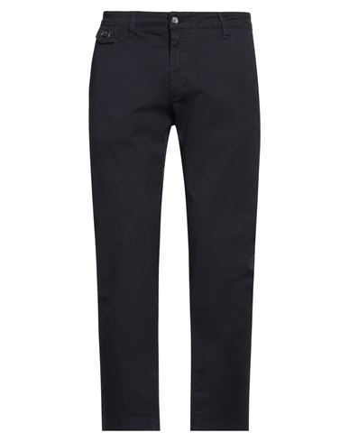 Man Pants Navy Size 40 Cotton, Elastane