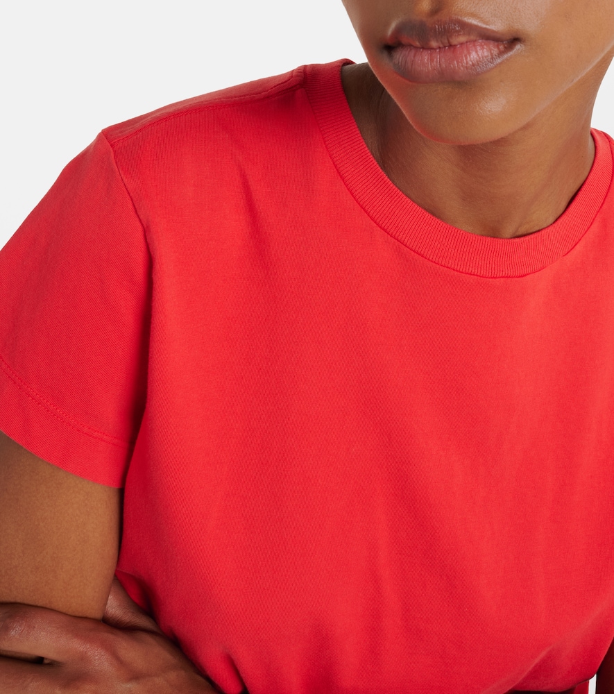 Adine cropped cotton jersey T-shirt