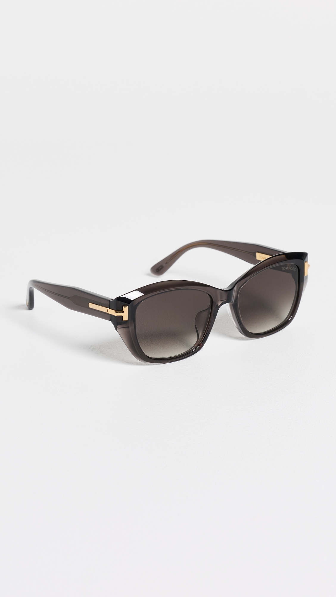Icon Square Sunglasses Shiny Transparent Dark Grey One Size