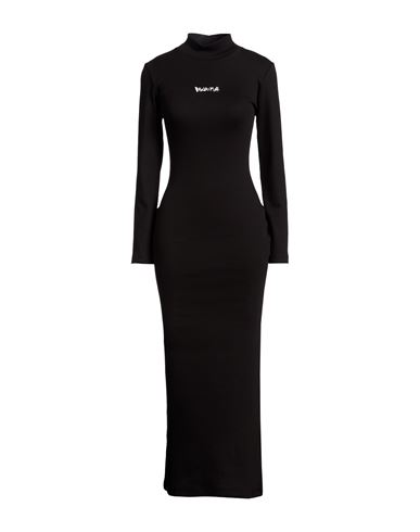 Woman Maxi dress Black Size M Cotton, Elastane
