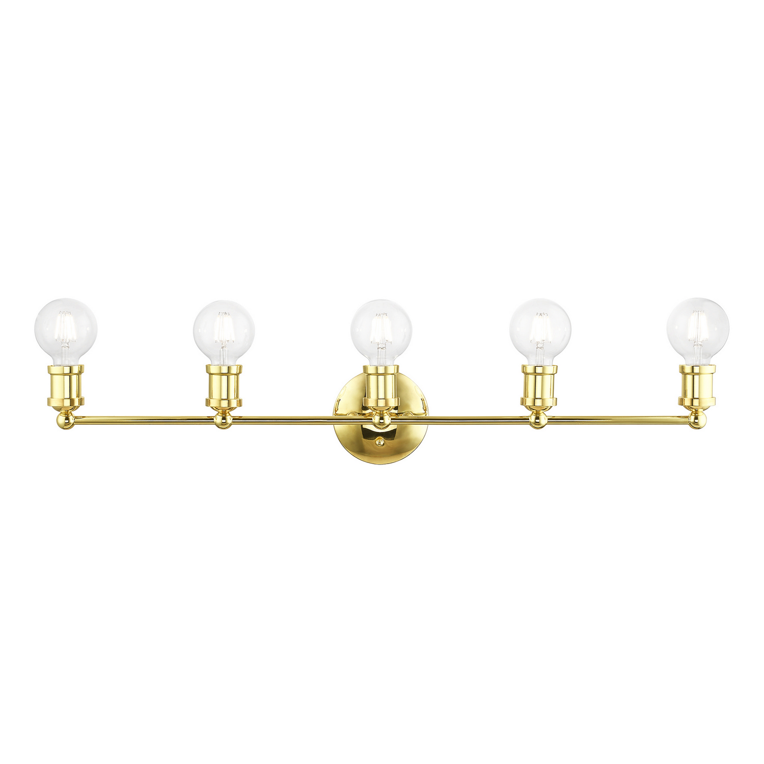 Lansdale 5-Light Bathroom Vanity Sconce in Polished Bra